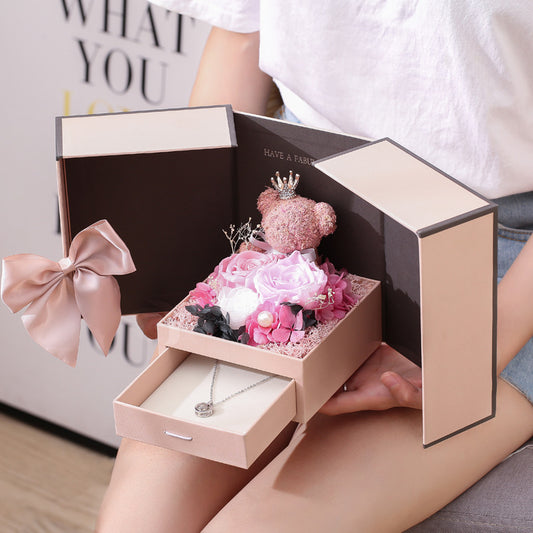 Double Door Eternal Flower Stud Gift Box