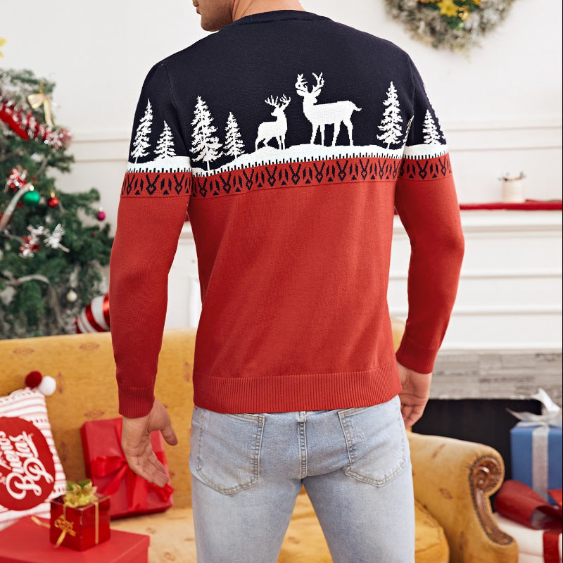 Ou Men's Little Deer Christmas Sweater