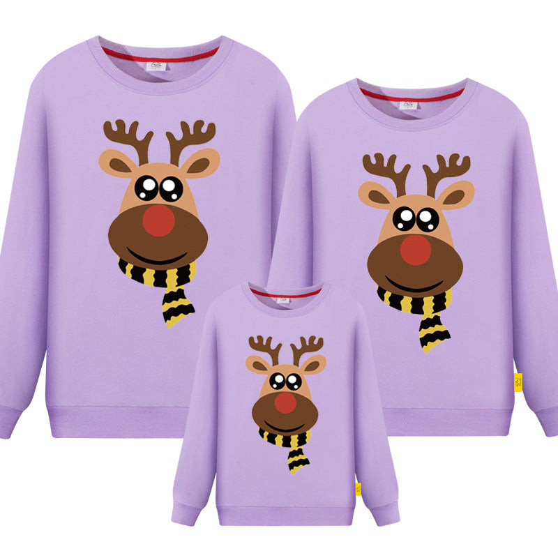 Parent-child Sweater Three-mouth Family Christmas Clothes