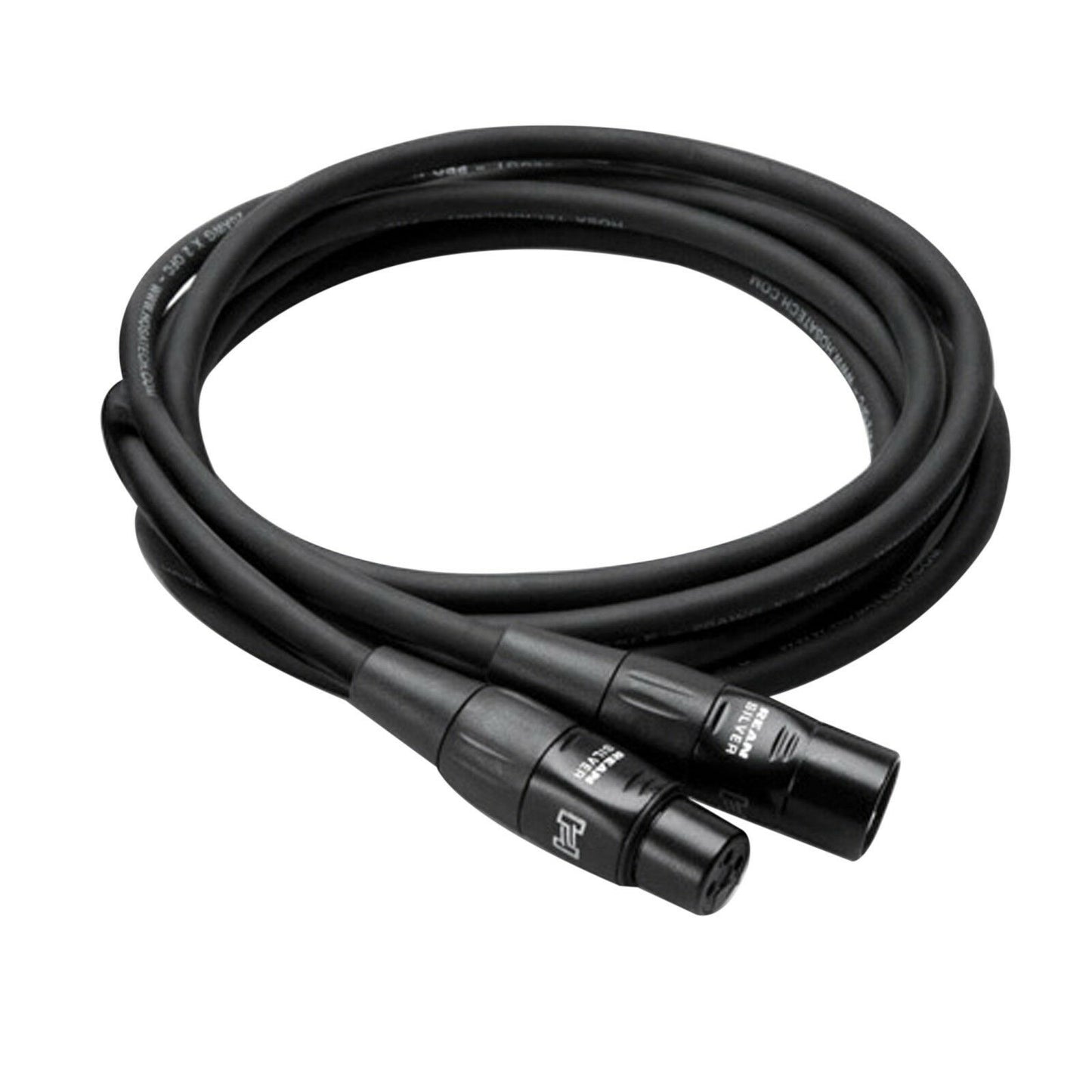 2 Pack Hosa Pro Microphone Cable, Neutrik REAN Connectors REAN XLR3F to XLR3M, HMIC-010 (10 Feet)