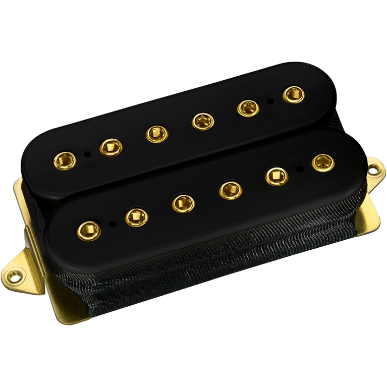 DiMarzio Steve Vai UtoPIA Bridge Signature Humbucker Pickup - F-spaced -Black with gold poles -NEW