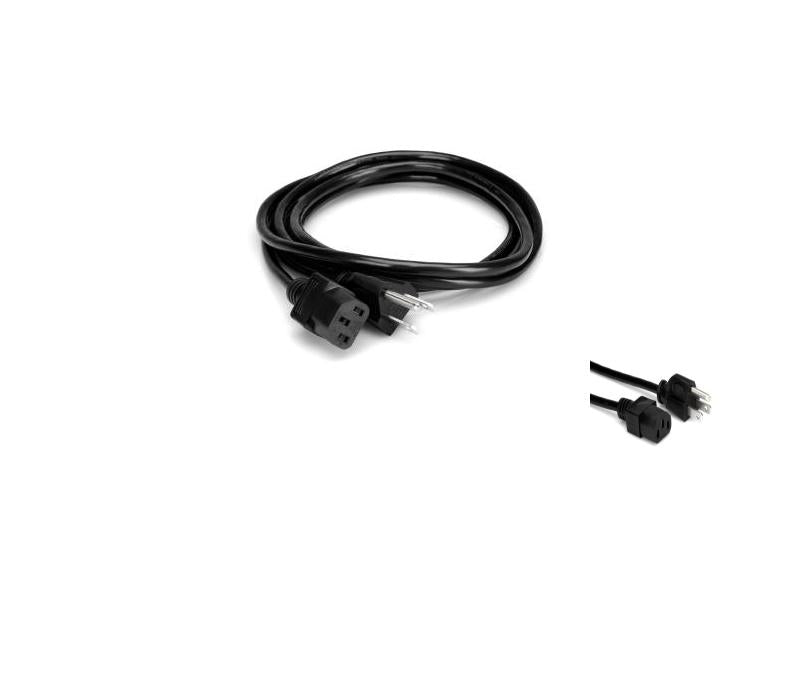 New - Hosa PWC-148 Power Cord, 18 AWG, IEC C13 to NEMA 5-15P, 8 Feet