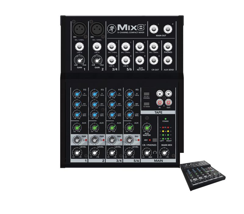 Mackie Mix8 8-channel Compact Mixer -NEW