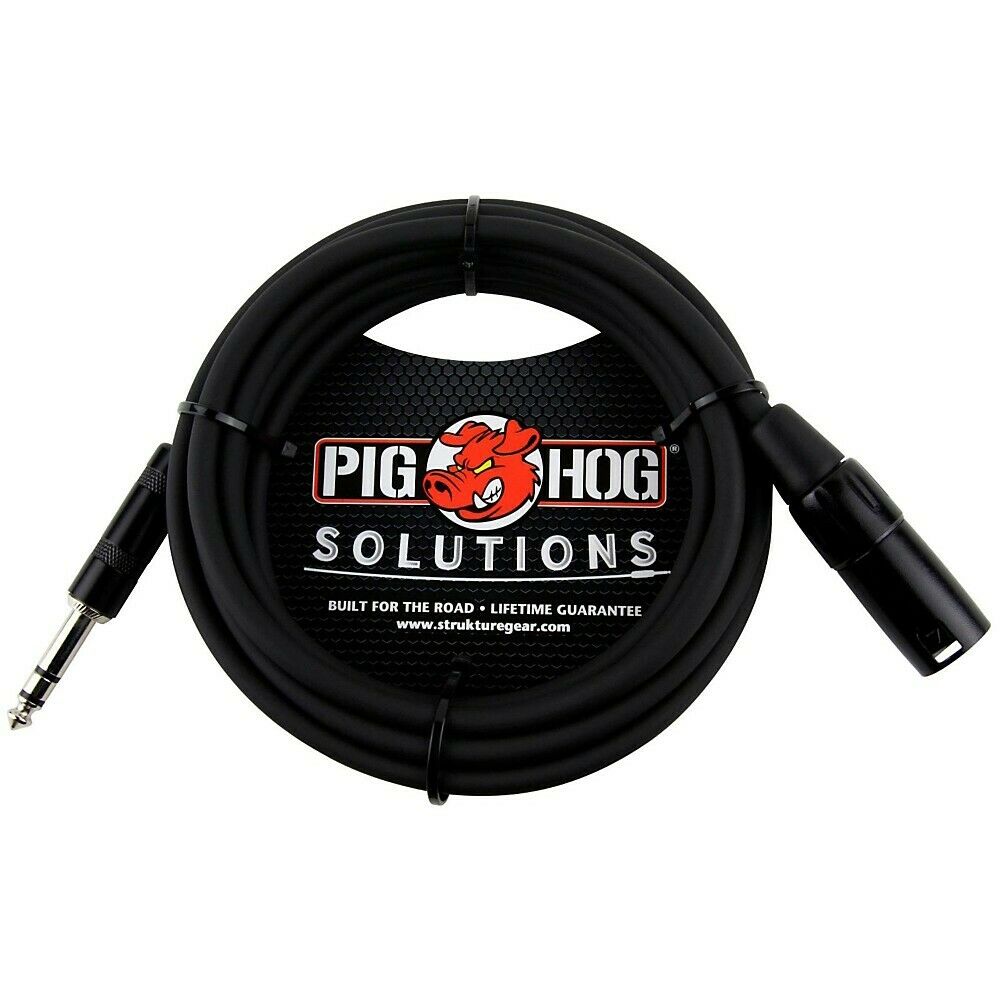 NEW - Pig Hog PX-TMXM50 Solutions 50Ft TRS(M)-XLR(M) Balanced Cable Lifetime Warranty