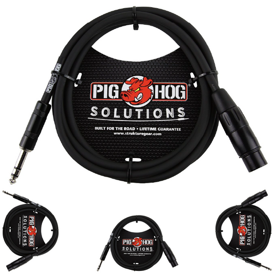 Pig Hog 6ft Solutions PX-TMXF6 TRS(M)-XLR(F) Balanced Cable - NEW