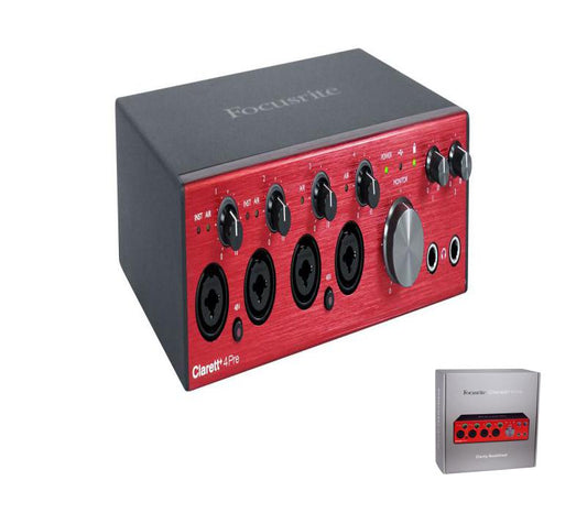 Focusrite Clarett+ 4Pre USB-C Audio Recording Interface, 4 Mic Preamps/JFET/ADAT - New