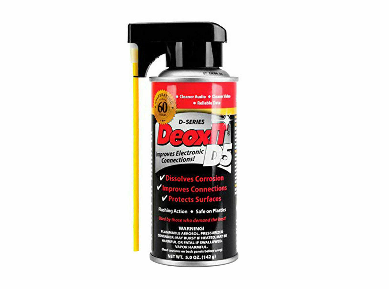 2 Pack Hosa Technology D5S-6 CAIG DeoxIT D5 5% Spray 5oz Contact CLEANER - NEW