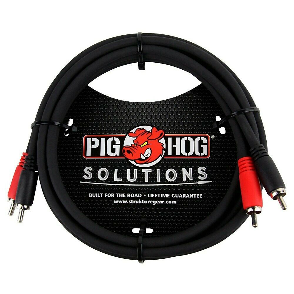 New - Pig Hog PD-RCA06 Solutions 6 Ft RCA-RCA Dual Cable