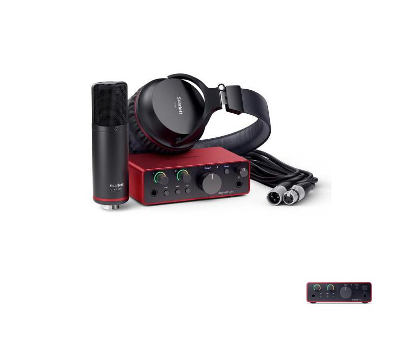 Focusrite Scarlett Solo Studio 4th Gen USB Interface w/Mic, Headphones,S/W Suite - New