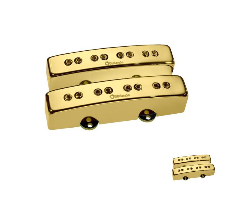 DiMarzio DP302 RELENTLESS JTM BASS PAIR, Gold Cover - New