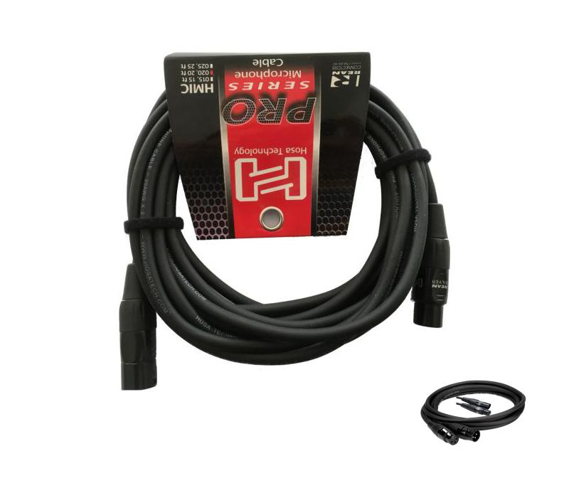 NEW - Hosa Pro Microphone Cable REAN XLR3F to XLR3M, HMIC-020 (20 Feet) Black