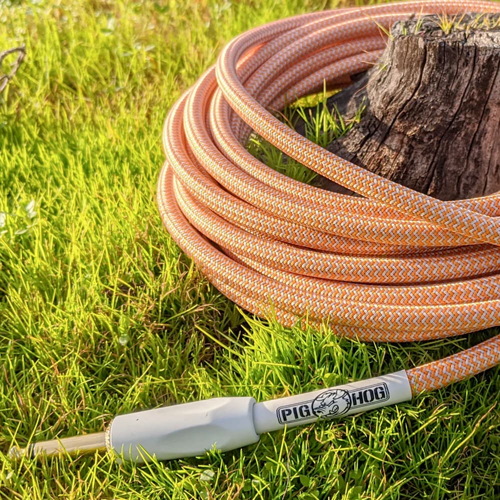 Pig Hog "Orange Crème 2.0" Instrument Cable, 20ft Right Angle-NEW