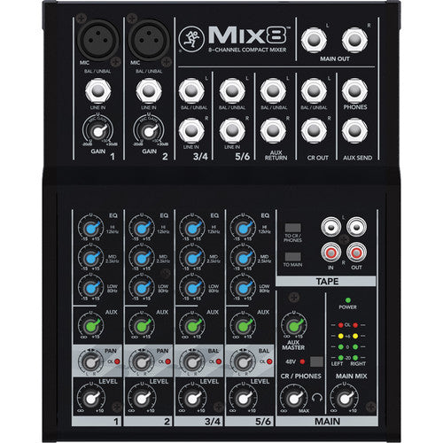 Mackie Mix8 8-channel Compact Mixer -NEW