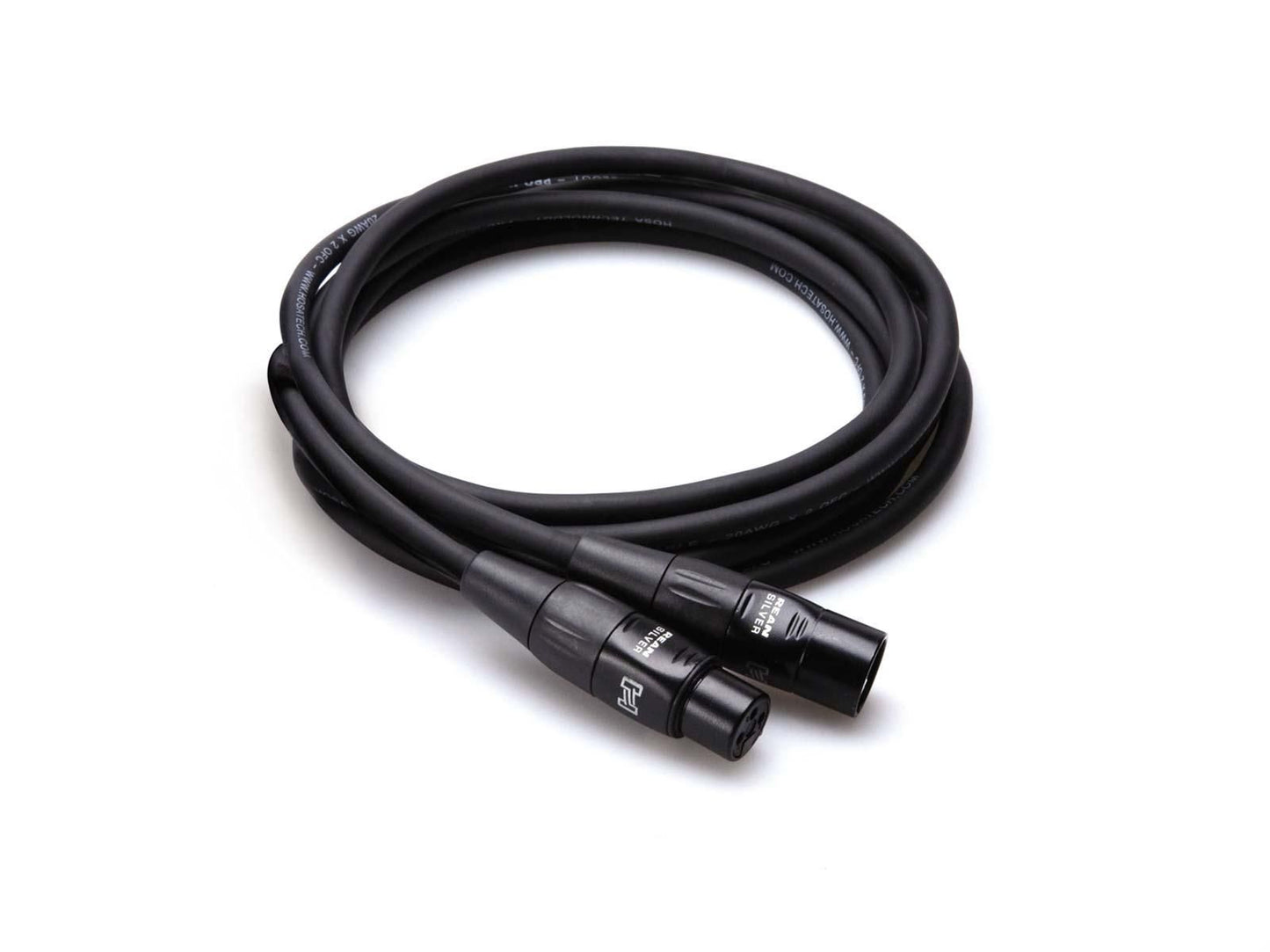 10 Pack Hosa Pro Microphone Cable, Neutrik REAN Connectors REAN XLR3F to XLR3M, HMIC-015 (15 Feet)