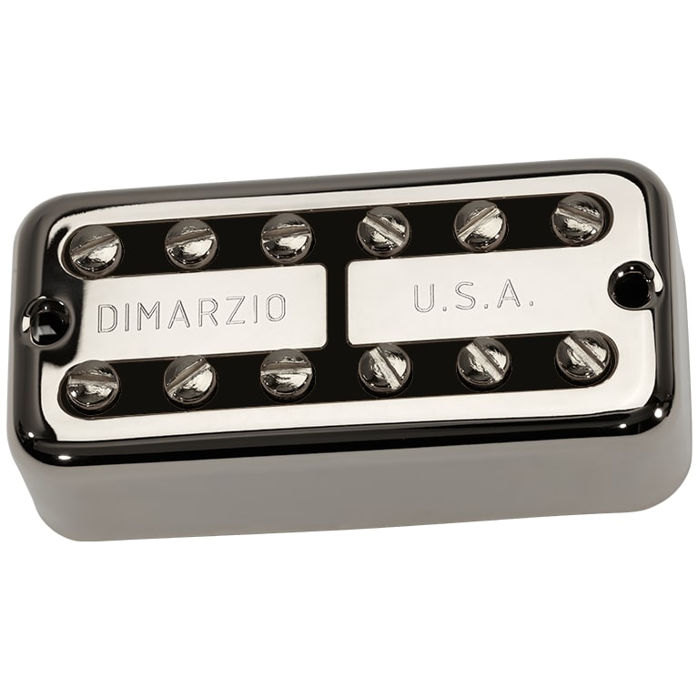 DiMarzio New'Tron Neck Humbucker Pickup - Nickel Cover, Black Insert,NEW