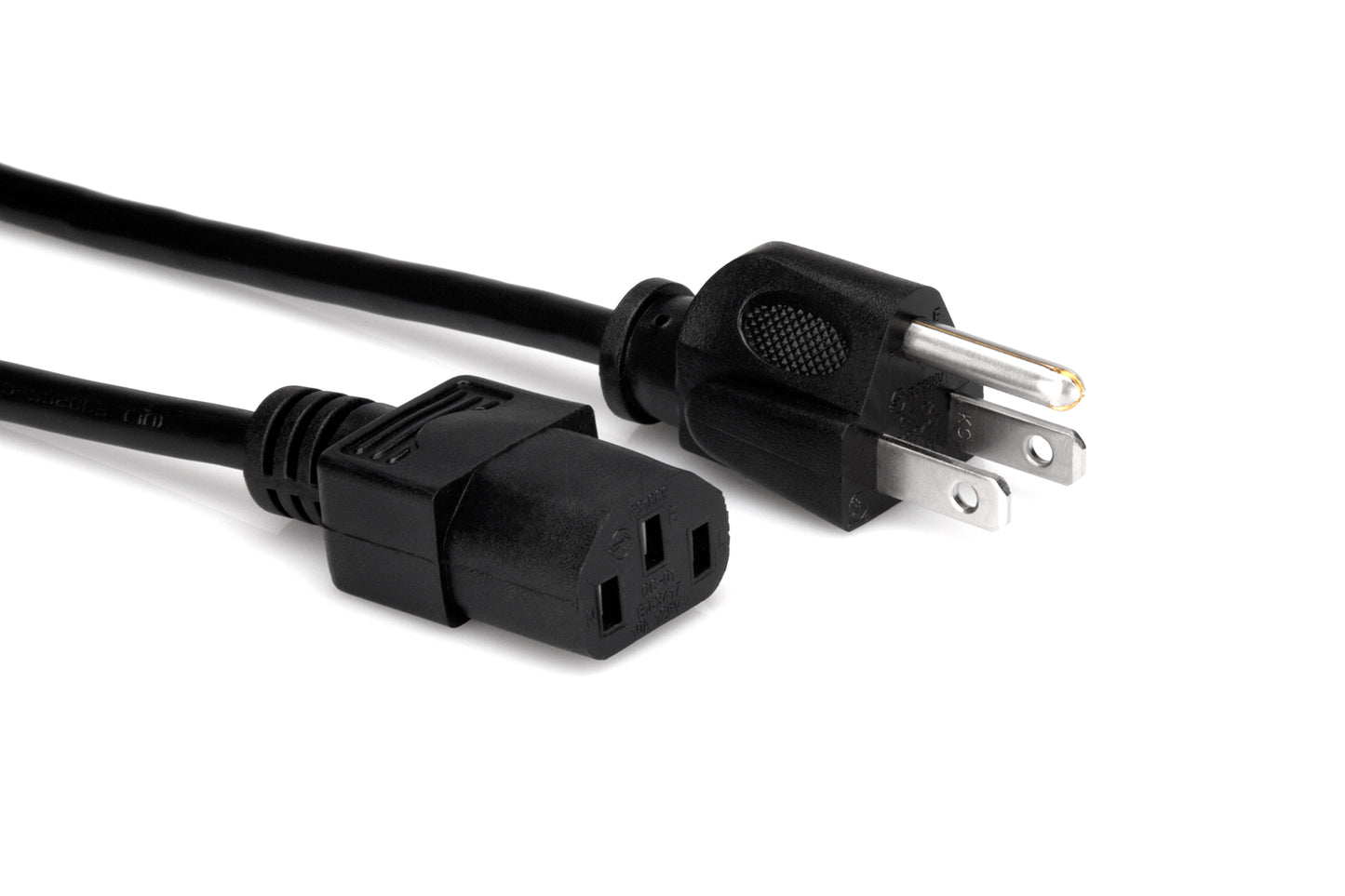 New - Hosa PWC-148 Power Cord, 18 AWG, IEC C13 to NEMA 5-15P, 8 Feet