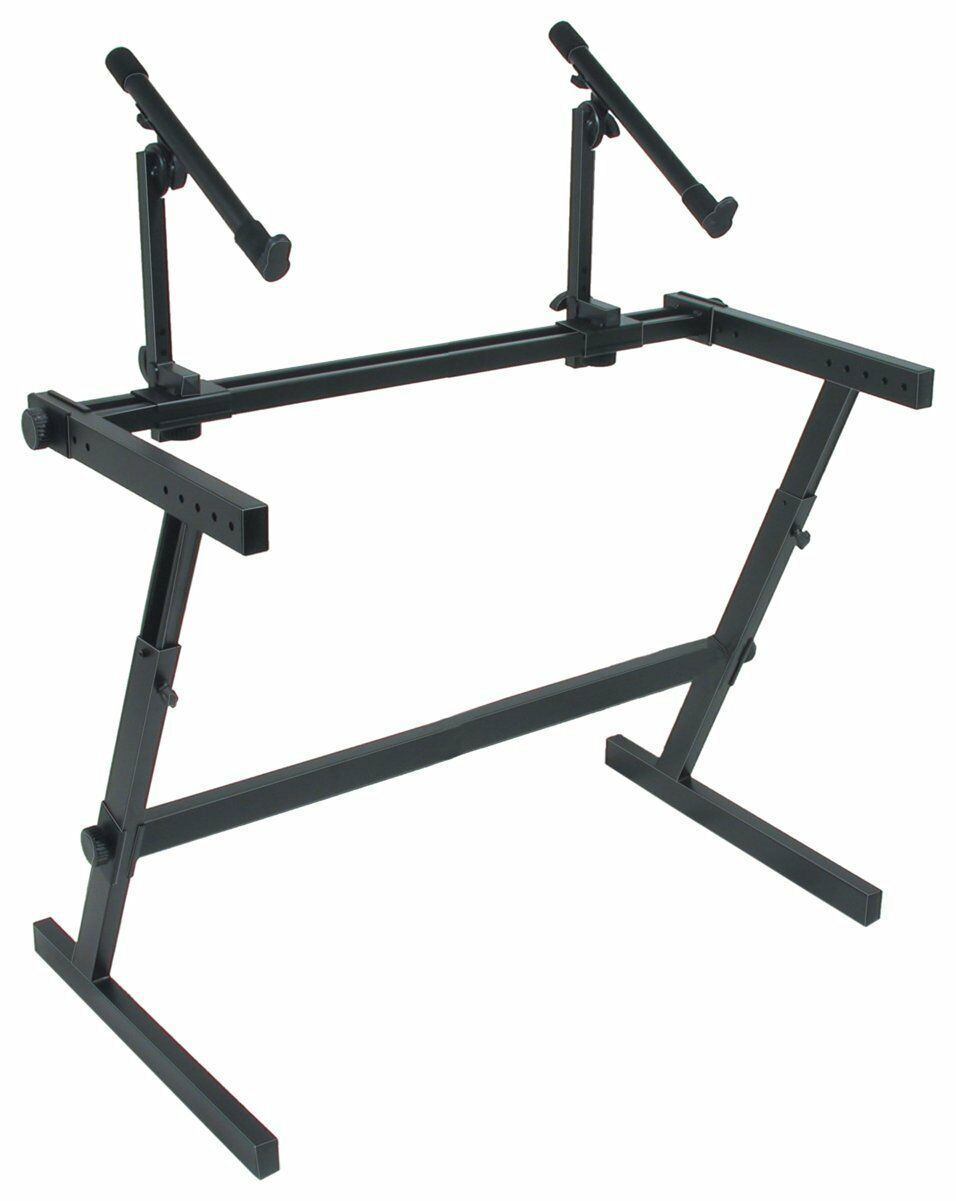 Quik-Lok Z-726L Extra Wide Double-Tier Height Adjustable "Z" Type Keyboard Stand