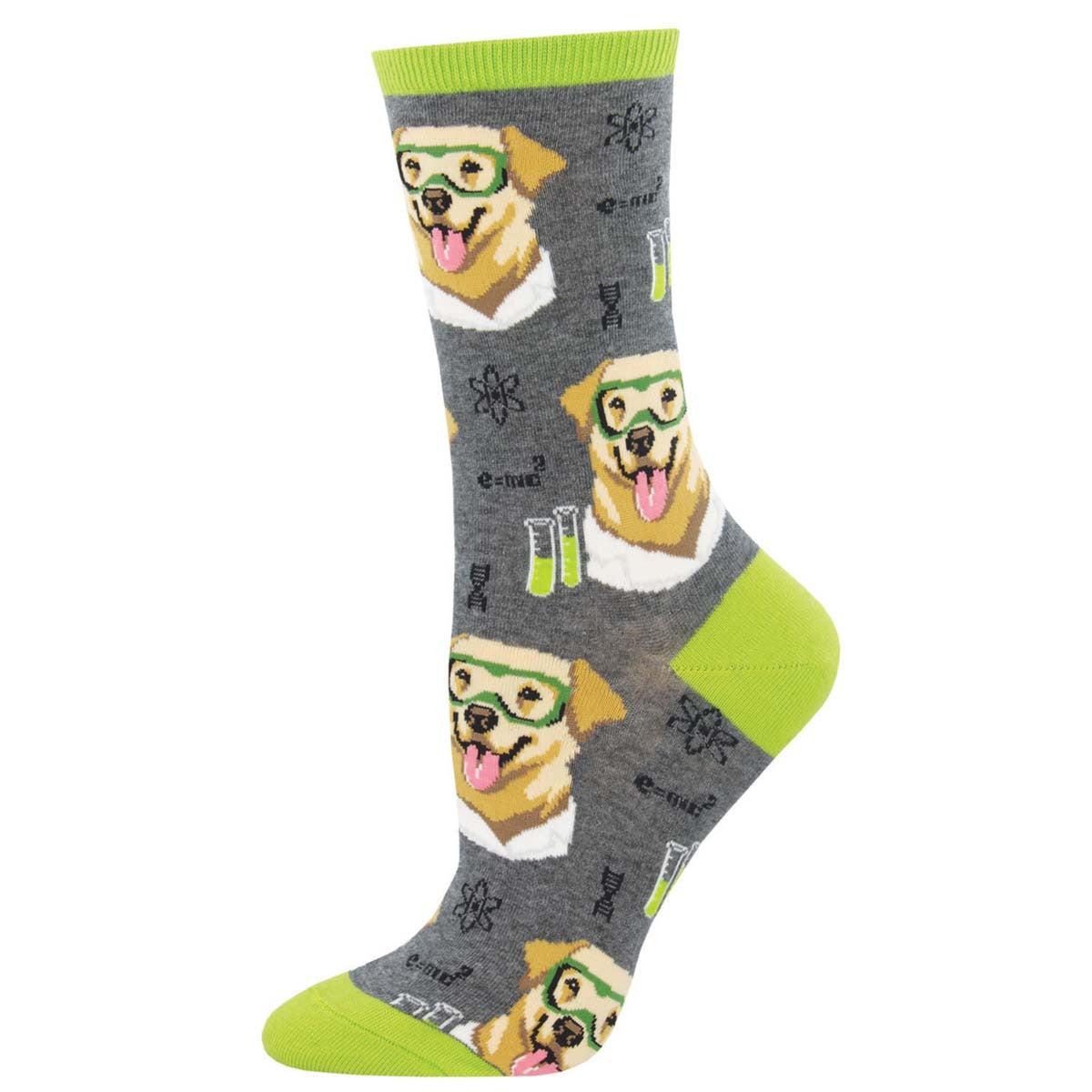 Socksmith WOMEN'S SCIENCE LAB SOCKS Dog Novelty Footwear - WNC1593-CHH