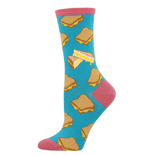 Socksmith WOMEN'S GRILLED CHEESE SOCKS TURQUOIS - WNC695-TUR